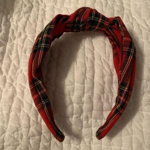 J. Crew Tartan Knotted Headband
